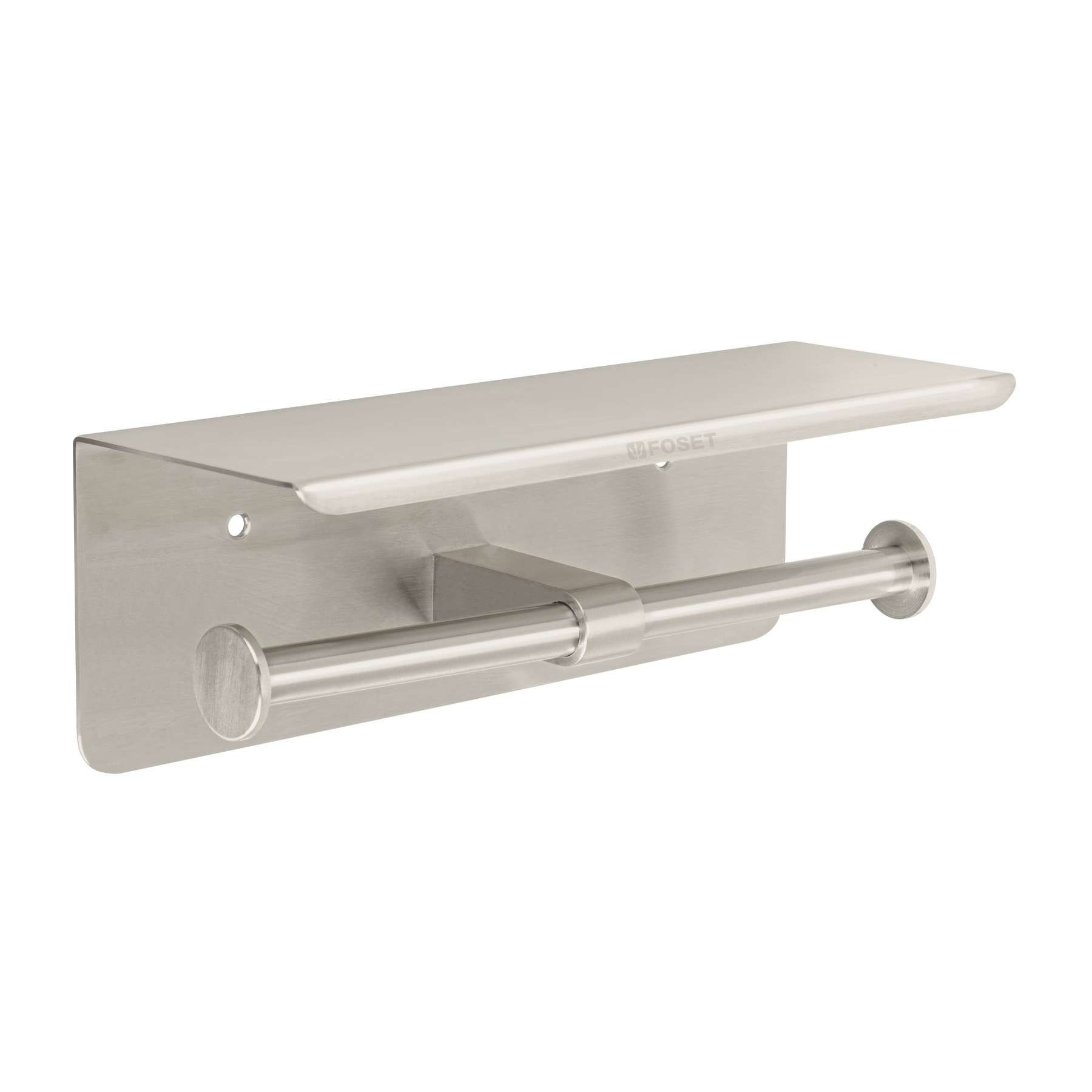 Porta rollo doble con soporte para celular, satín, Riviera