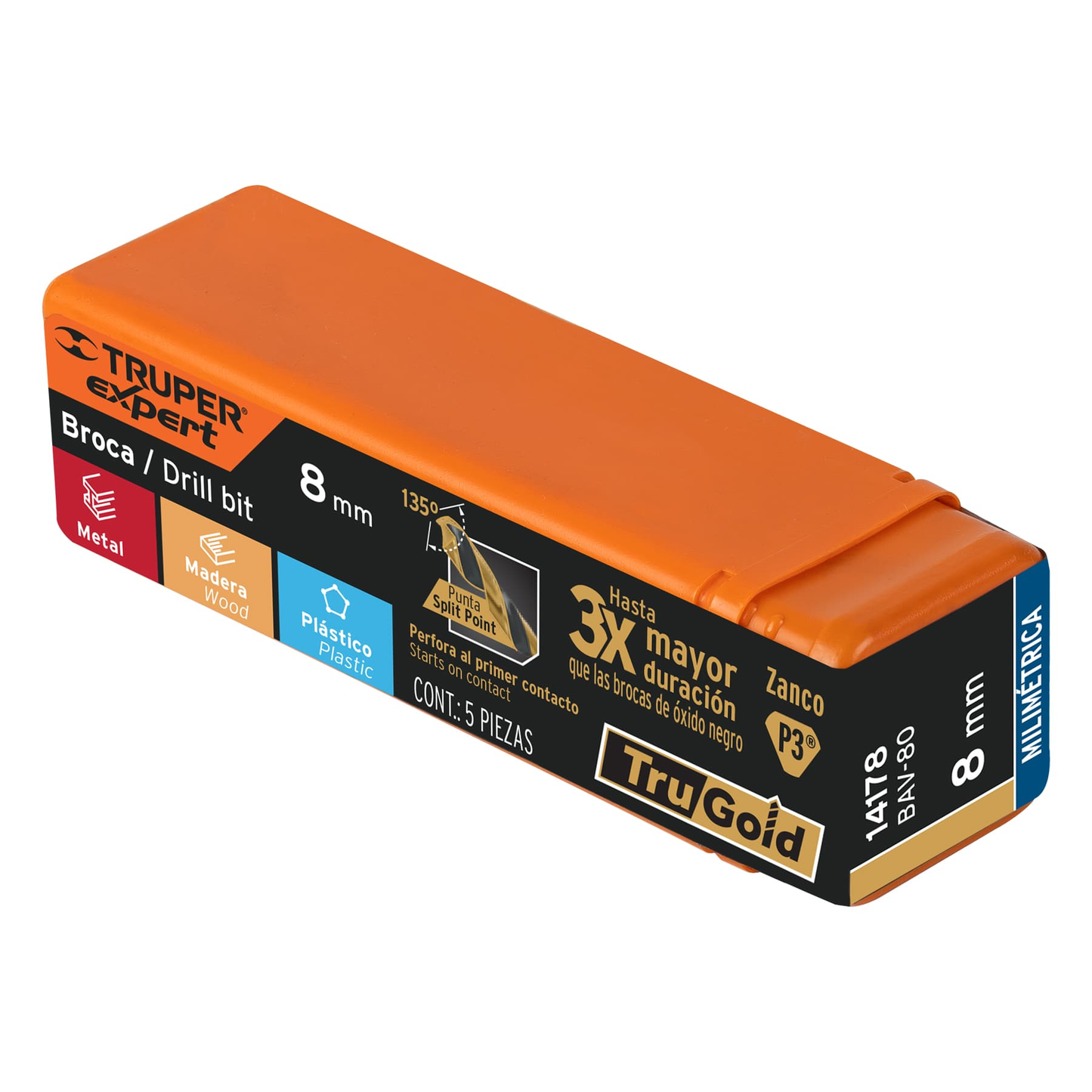 Broca de alta velocidad 8.0 mm