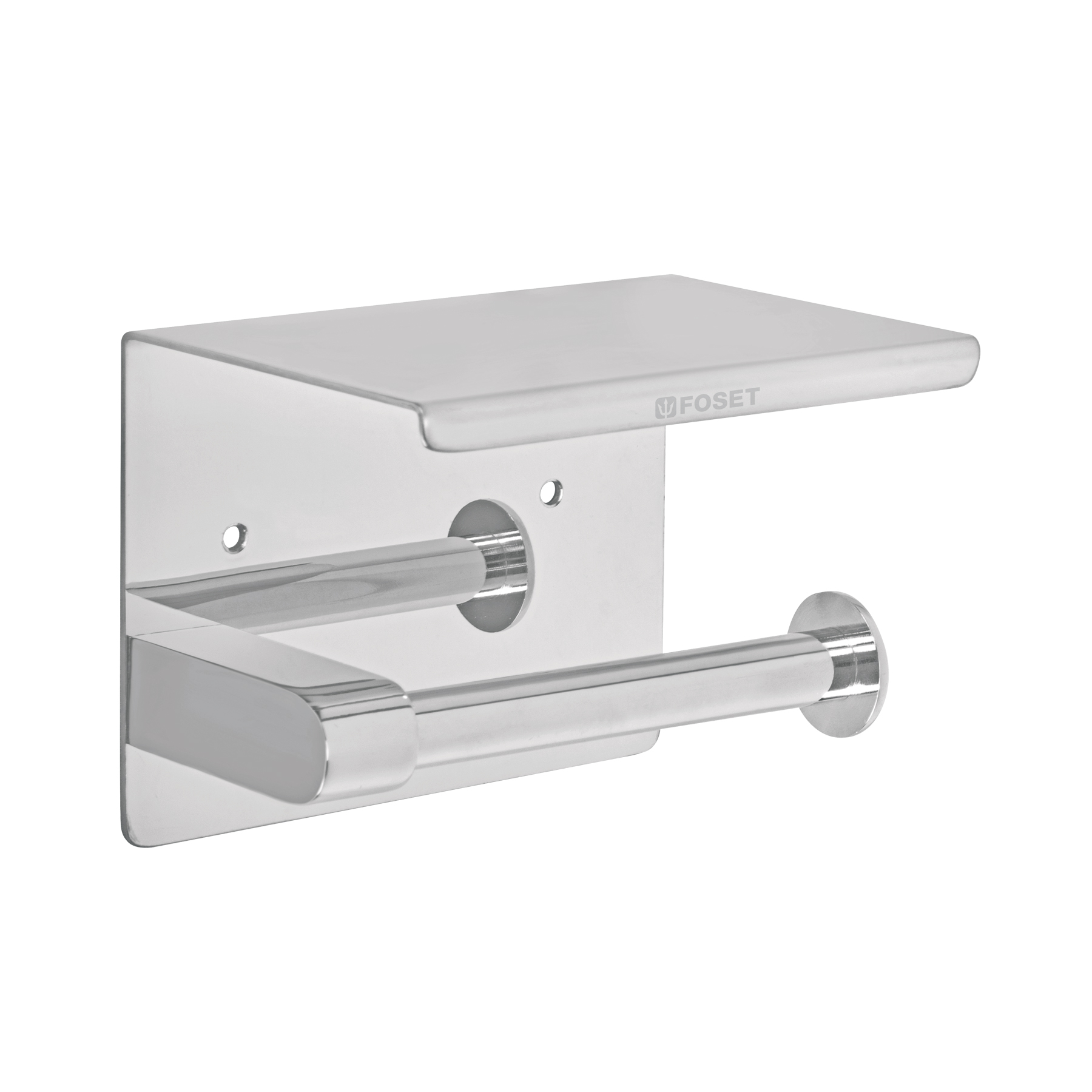 Porta rollo con soporte para celular, cromo, Riviera