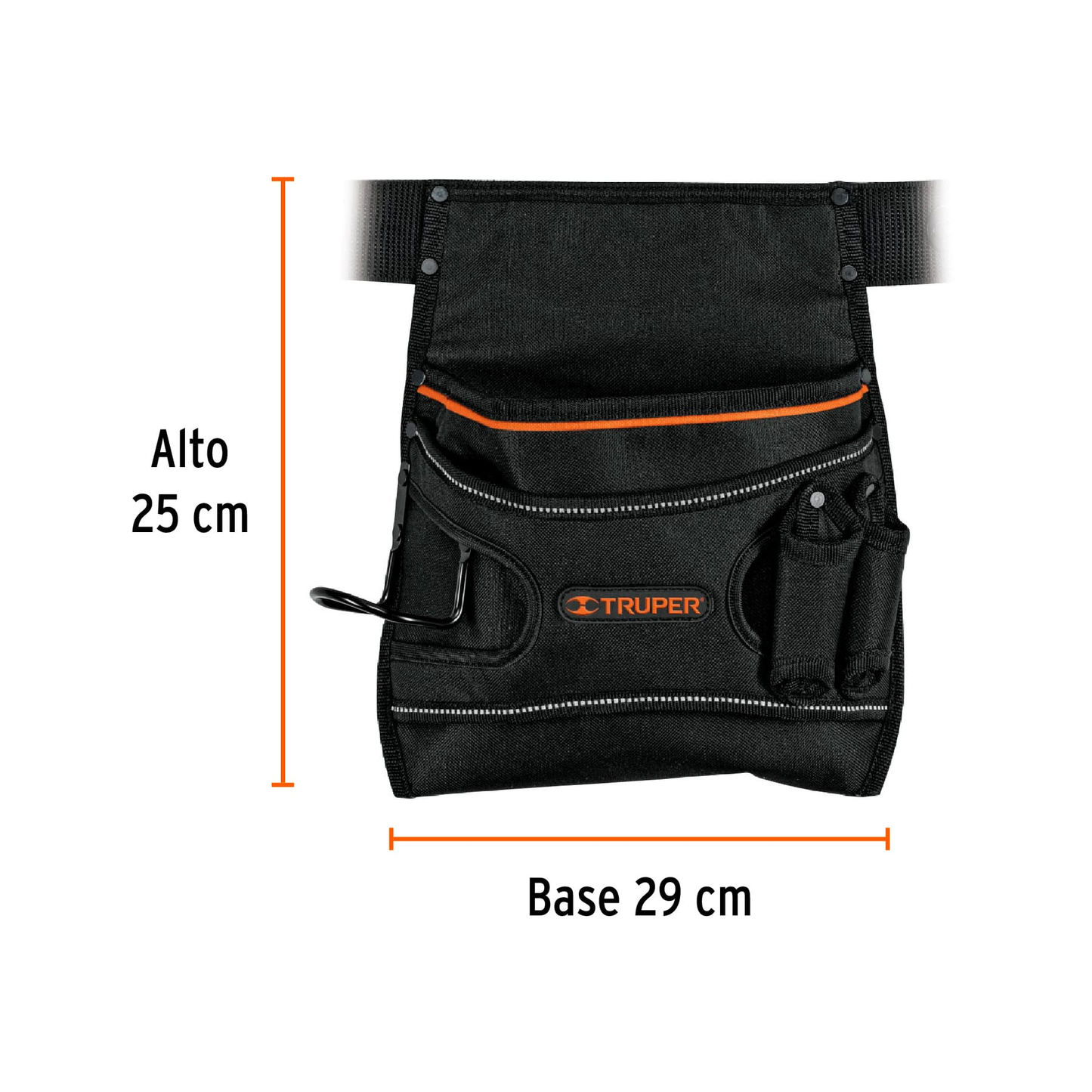 Porta herramientas de poliéster, 5 compartimentos