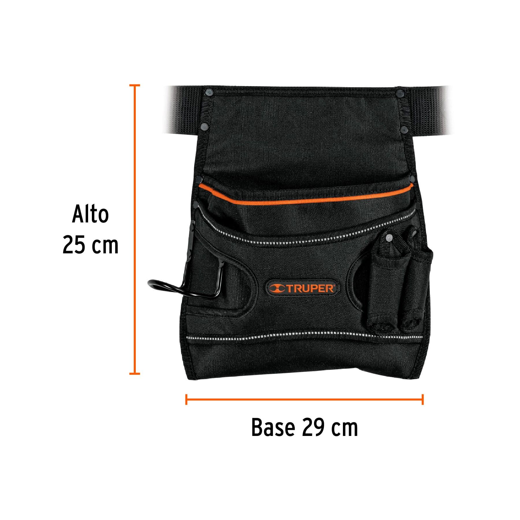 Porta herramientas de poliéster, 5 compartimentos