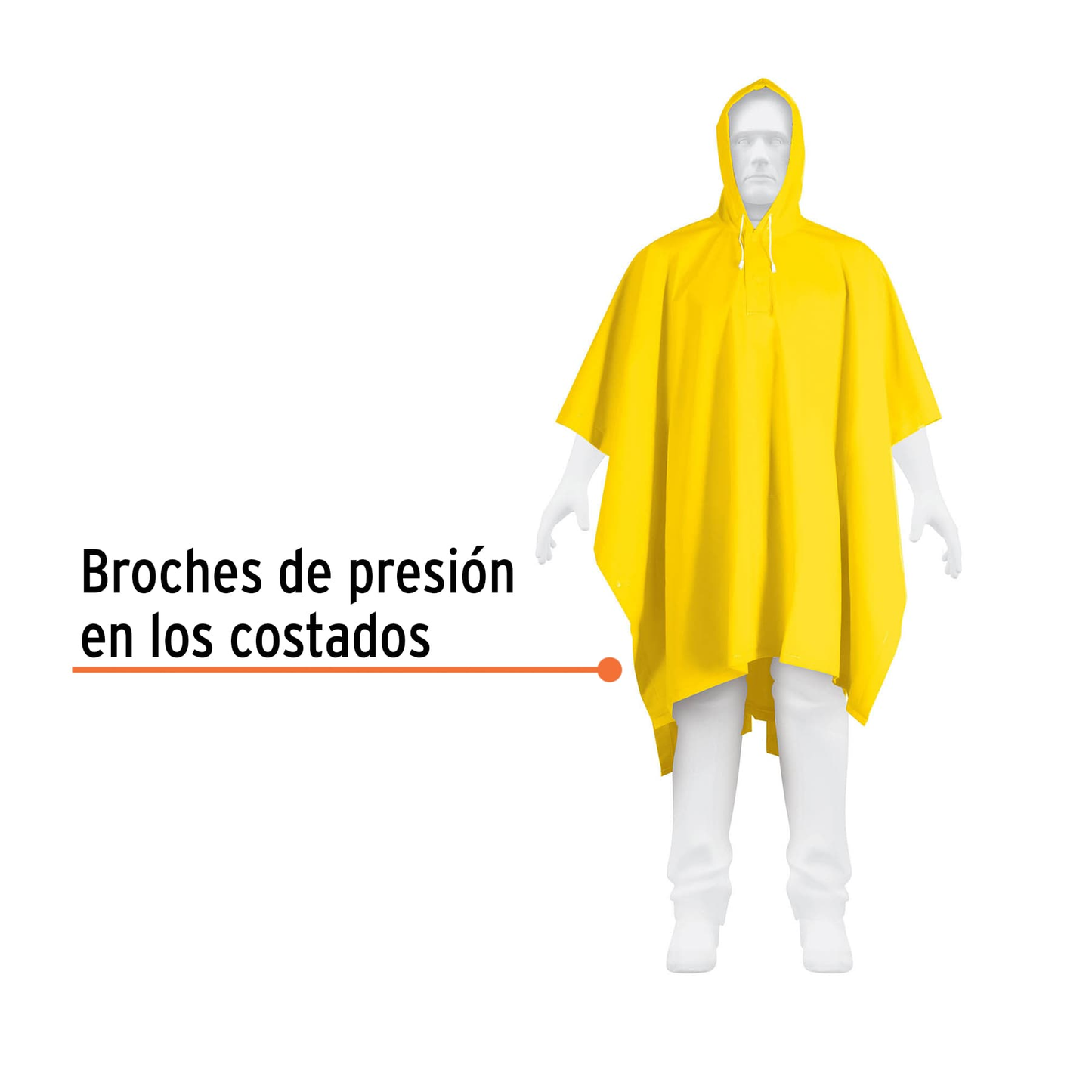 Poncho unitalla, PVC/poliéster, espesor 0.35mm,Truper Expert