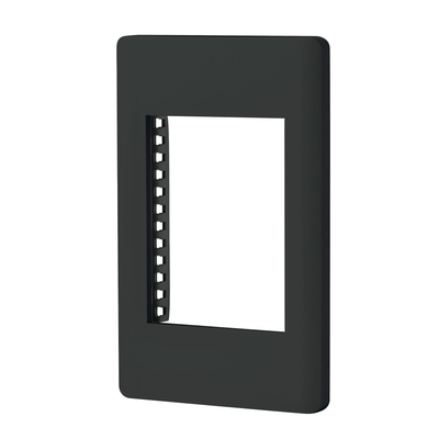 Placa negra de 1 ventana 3 módulos, línea Lisboa, Volteck