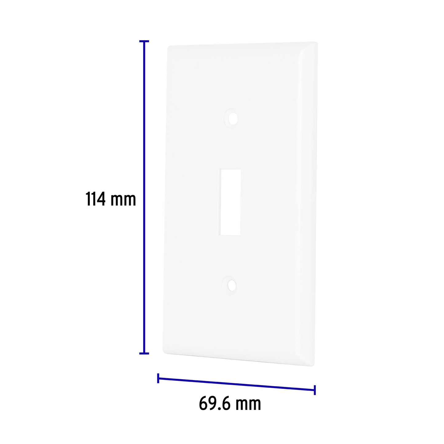 Placa de ABS para interruptor vertical, Standard, blanco