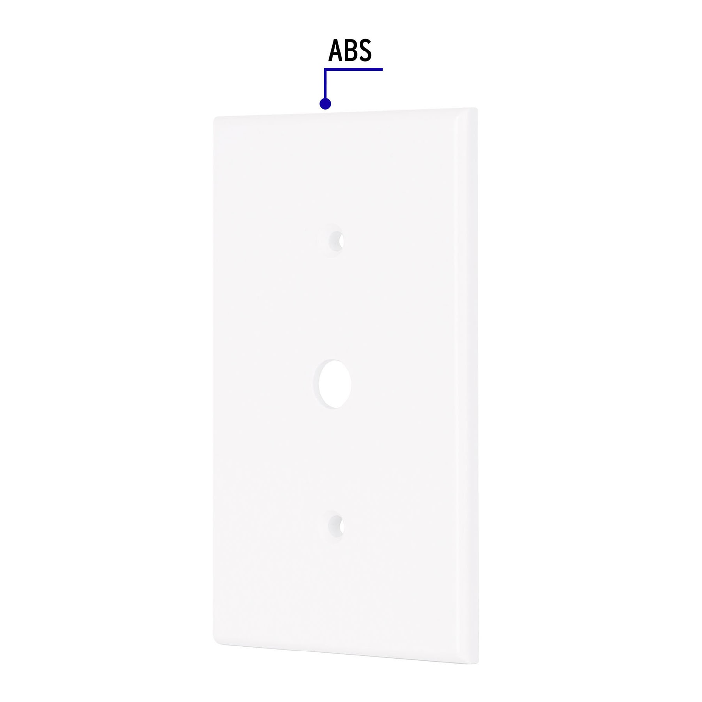 Placa de ABS para atenuador, Standard, blanco, Volteck