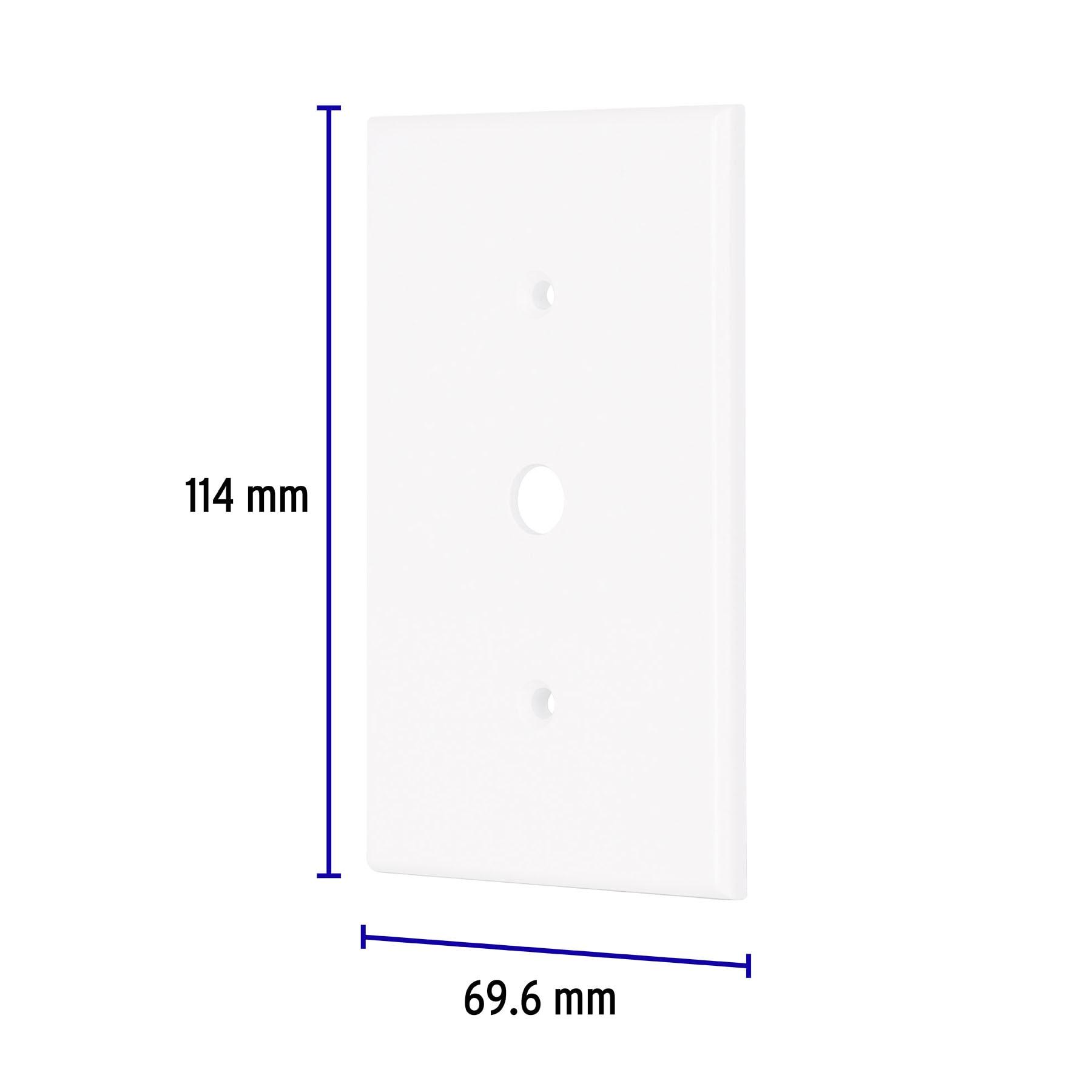 Placa de ABS para atenuador, Standard, blanco, Volteck