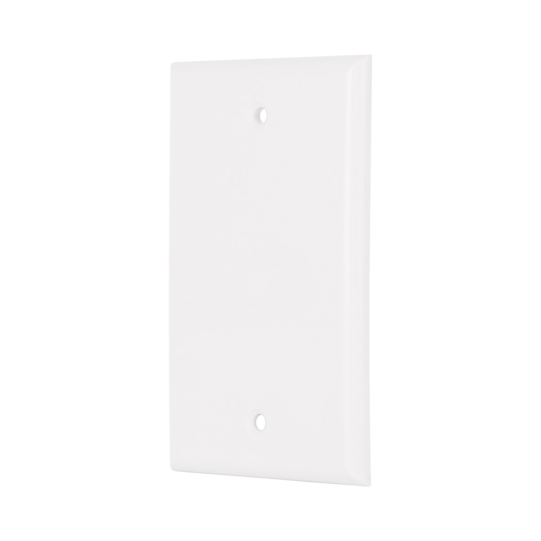 Placa de ABS ciega, Standard, blanco, Volteck