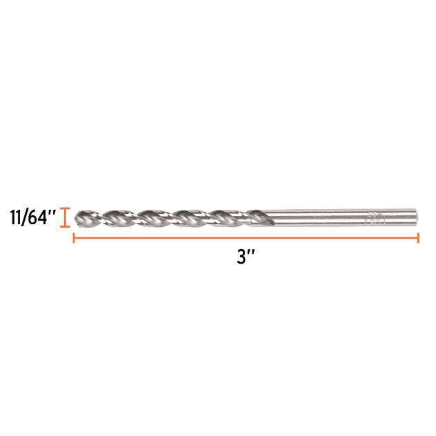 Broca HSS 11/64' Trusilver para metal, Truper