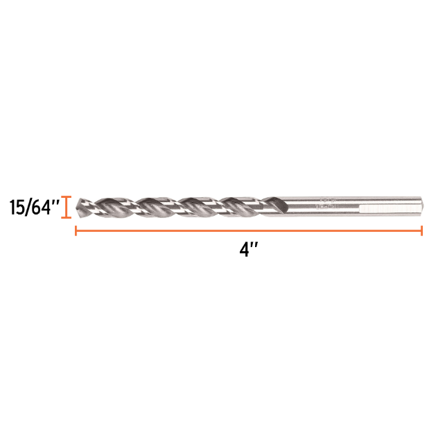 Broca HSS 15/64' Trusilver para metal, Truper