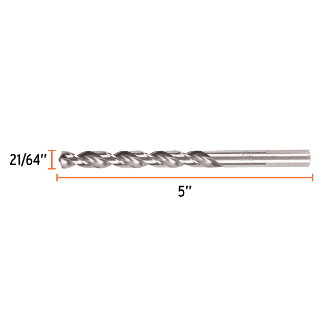 Broca HSS 21/64' Trusilver para metal, Truper