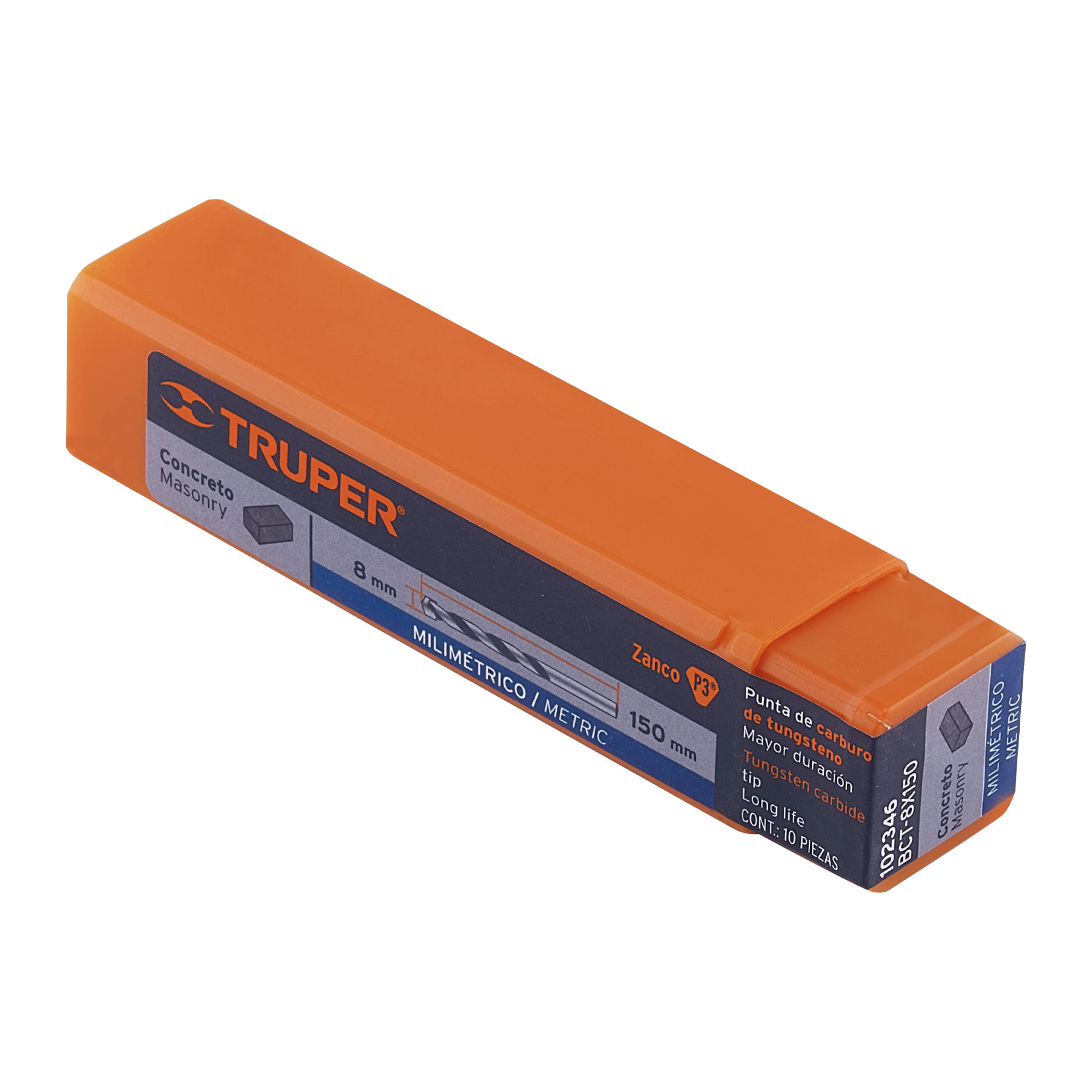 Broca para concreto 8 x 150 mm, Truper