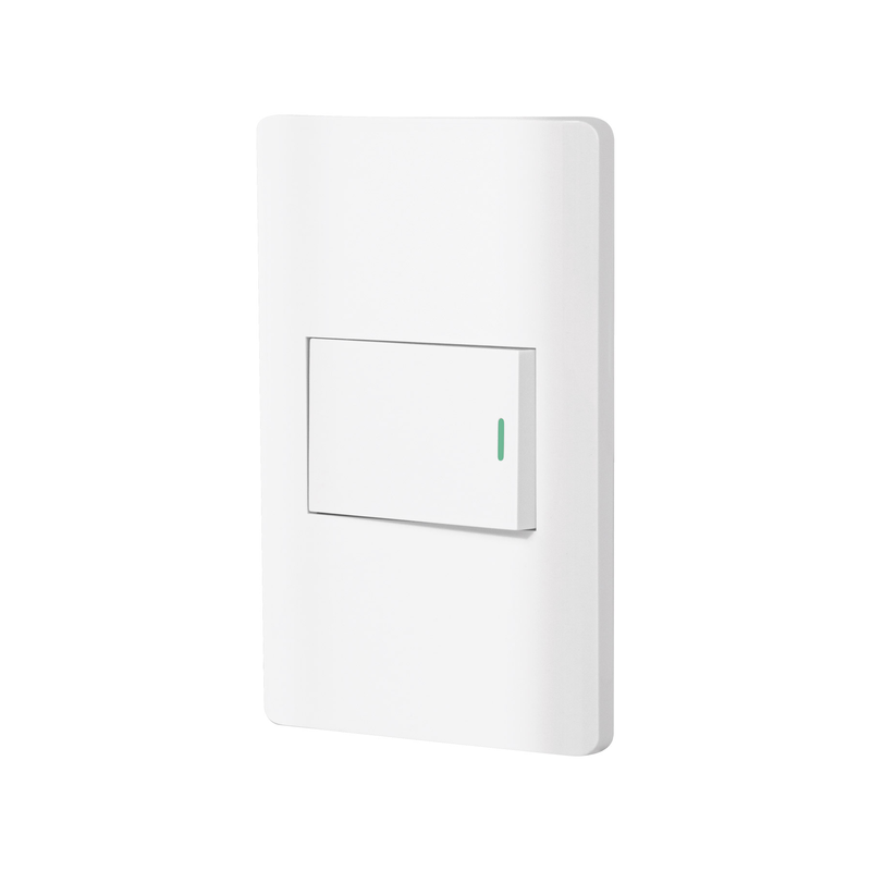 Placa armada blanca 1 interruptor 1.5 módulos, Lisboa