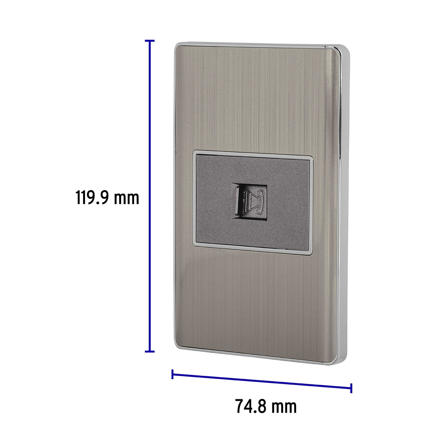 Placa armada acero inox 1 toma para teléfono 1.5 mód, Lisboa