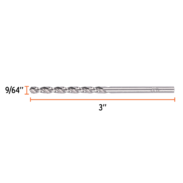 Broca HSS 9/64' Trusilver para metal, Truper