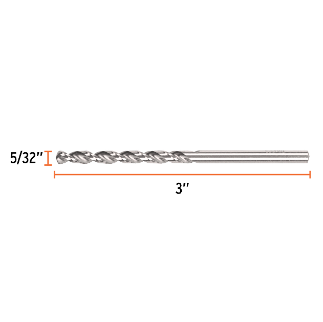 Broca HSS 5/32' Trusilver para metal, Truper