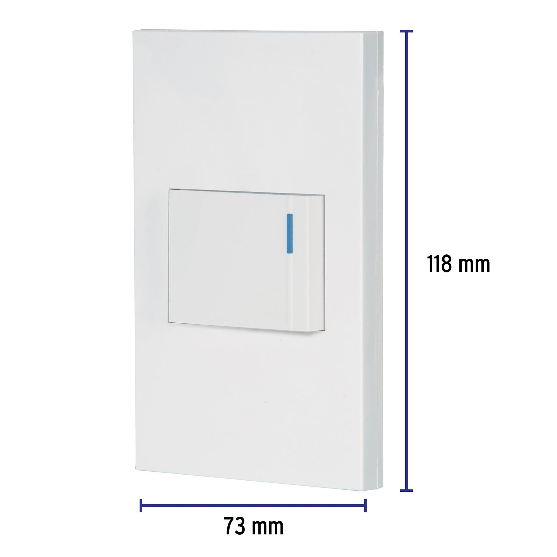Placa armada 1 interruptor, 1.5 módulos, Española, blanco