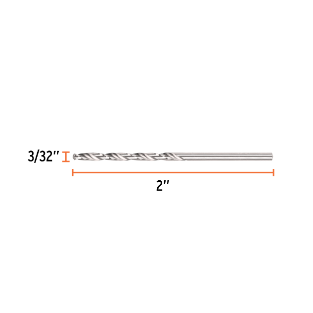 Broca HSS 3/32' Trusilver para metal, Truper