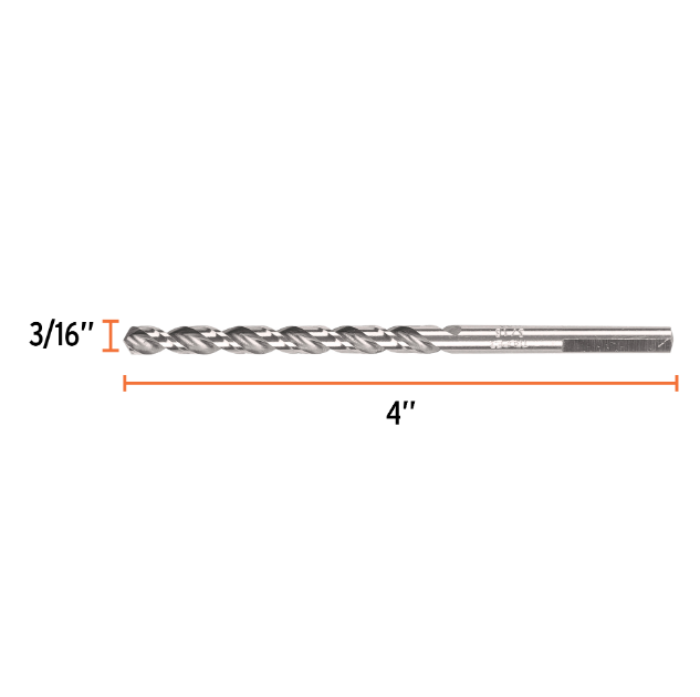 Broca HSS 3/16' Trusilver para metal, Truper