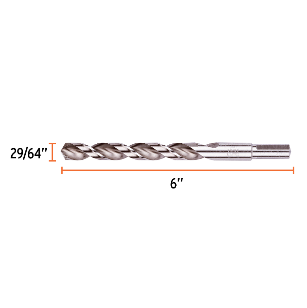 Broca HSS 29/64' Trusilver para metal, Truper