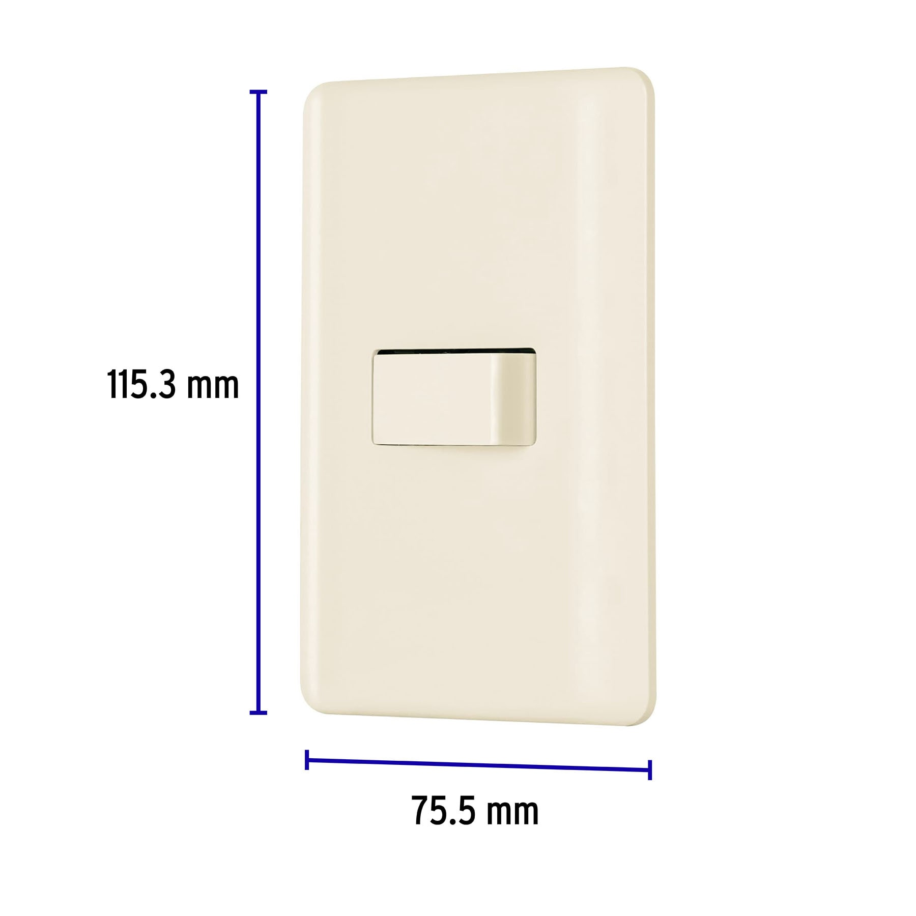 Placa armada 1 interruptor de escalera, marfil, Basic