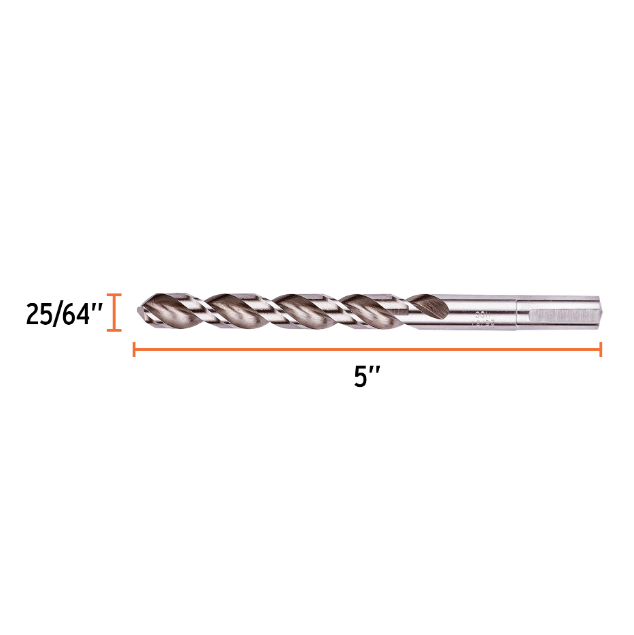 Broca HSS 25/64' Trusilver para metal, Truper