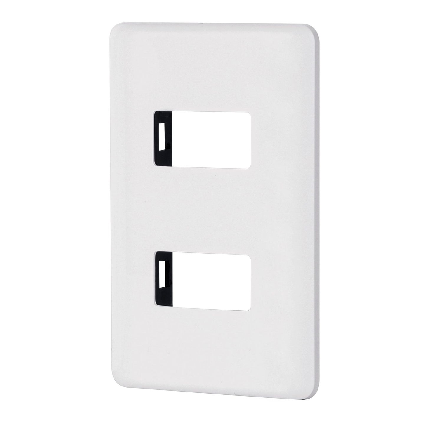 Placa 2 módulos de ABS, línea Basic, blanca