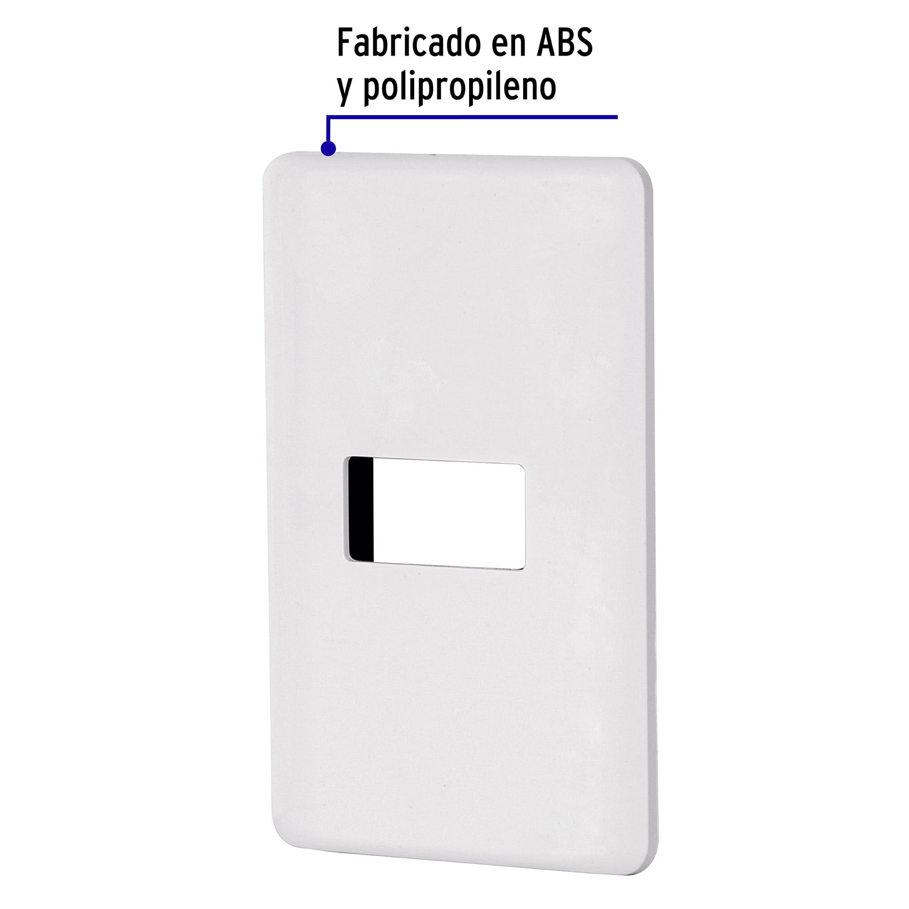 Placa 1 módulo de ABS, línea Basic, blanca