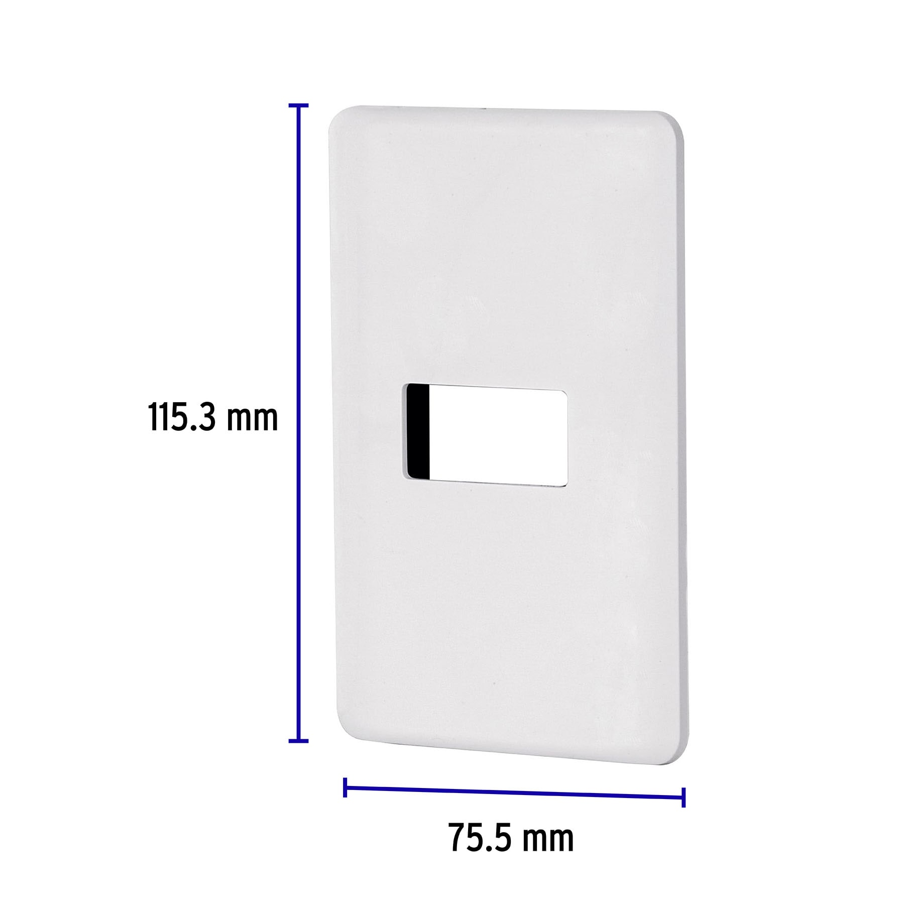 Placa 1 módulo de ABS, línea Basic, blanca