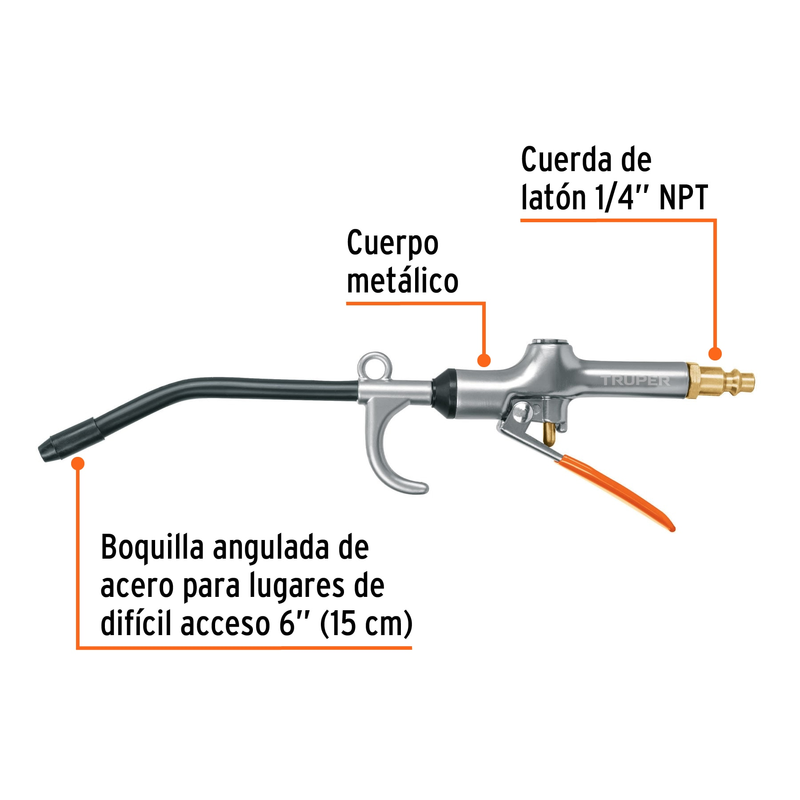 PISTOLA PARA SOPLETEARCON GANCHO, 120 psi