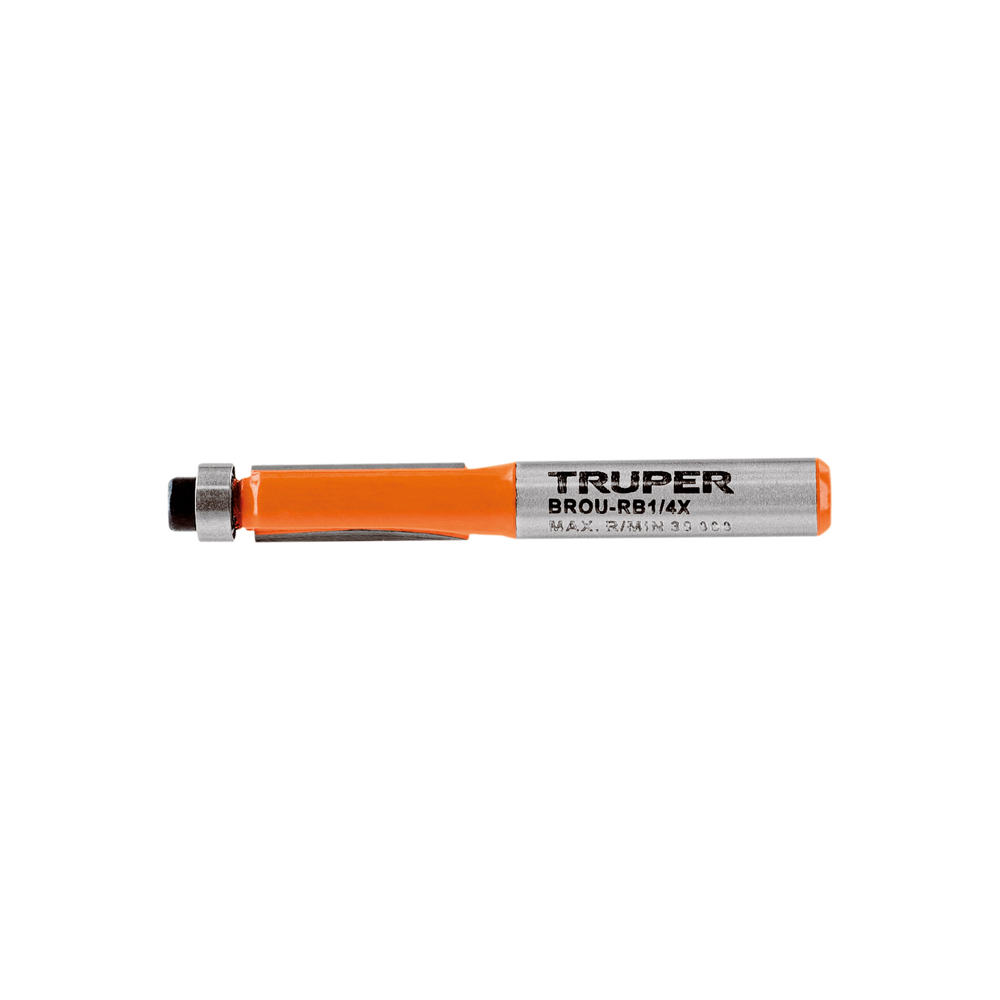 Broca para router, corte recto, 1/4' con balero