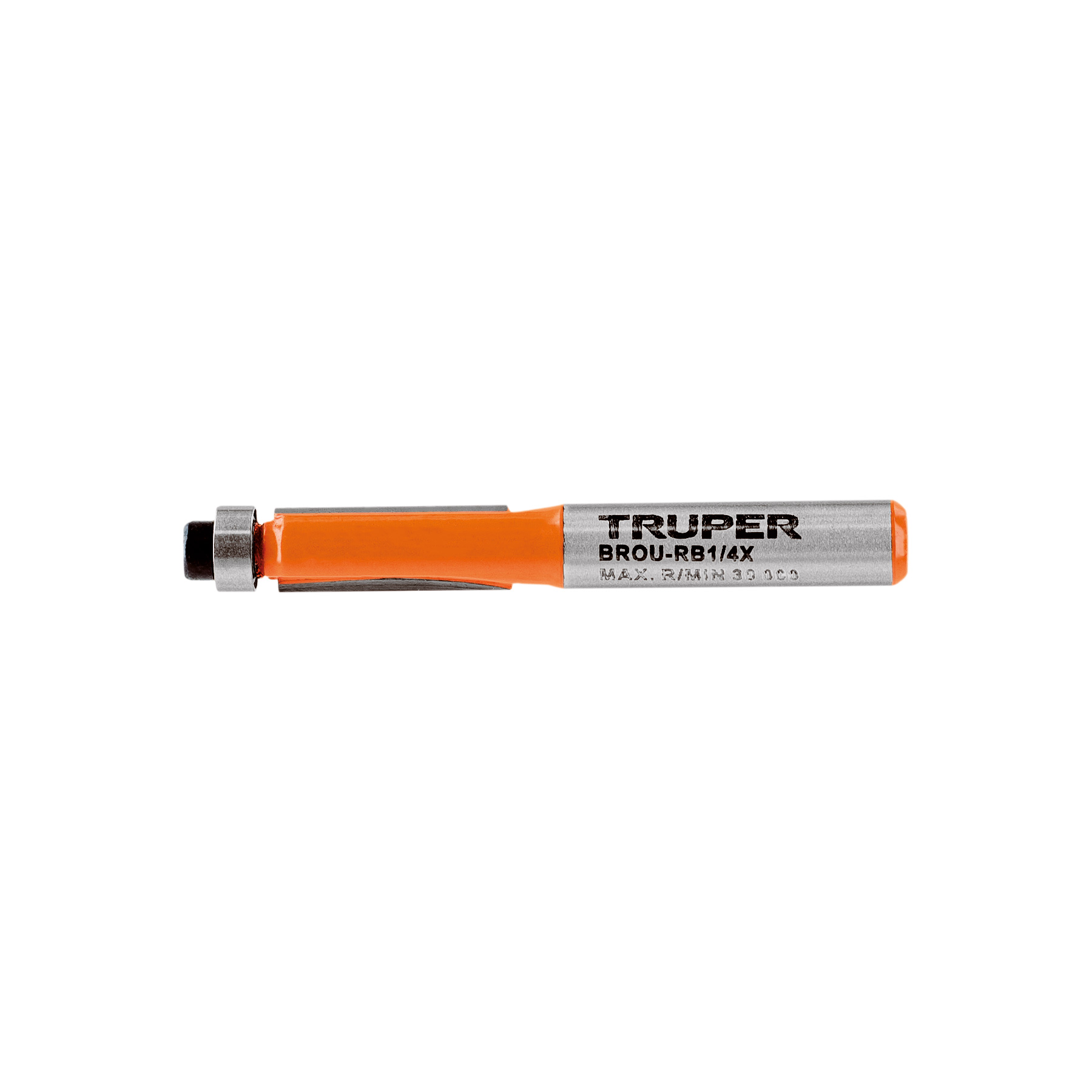 Broca para router, corte recto, 1/4' con balero