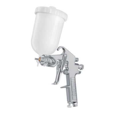 Pistola p/pintar gravedad LVMP, vaso plástico, boq 2.0 mm