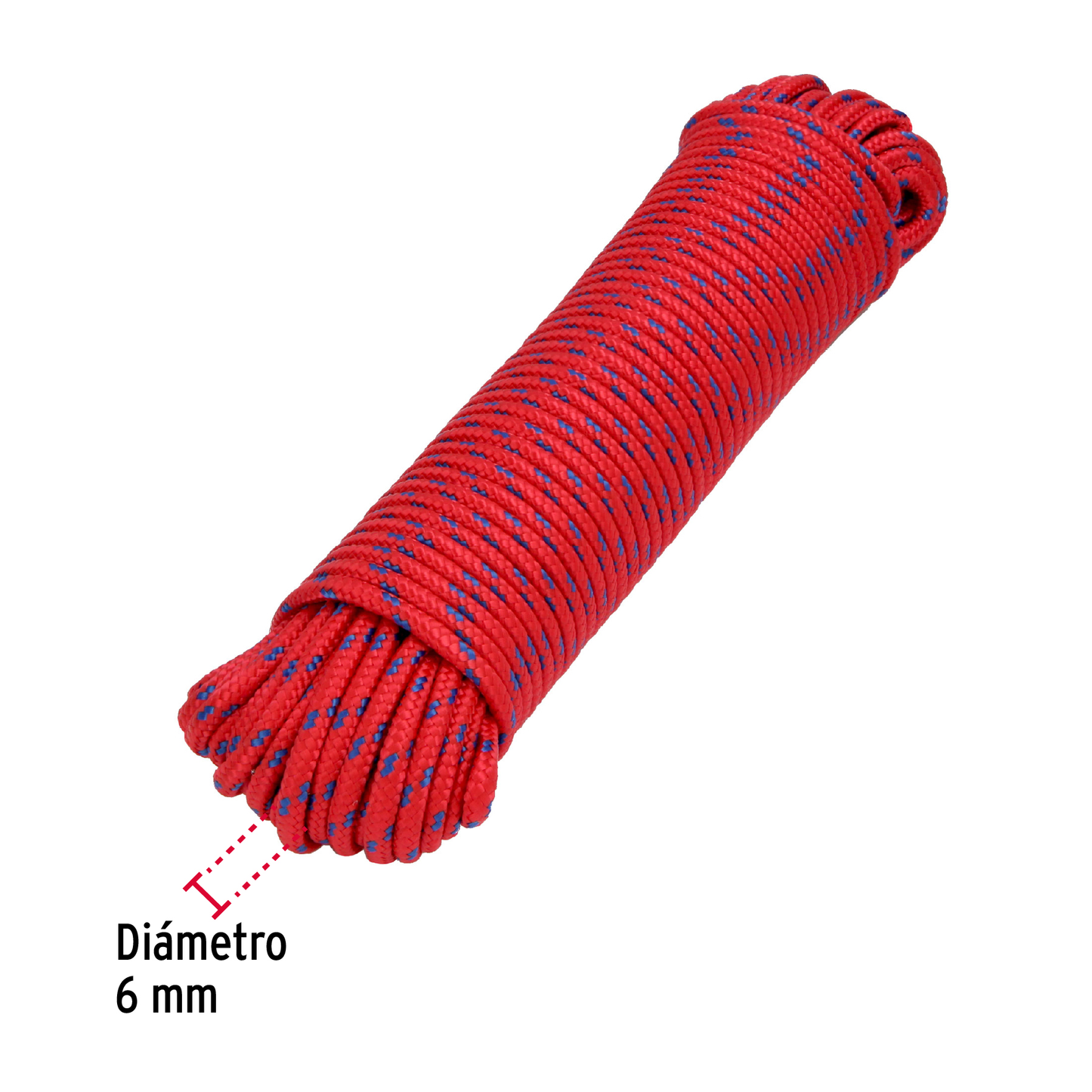 Piola de Polipropileno trenzada, multicolor, 6mm x 30m