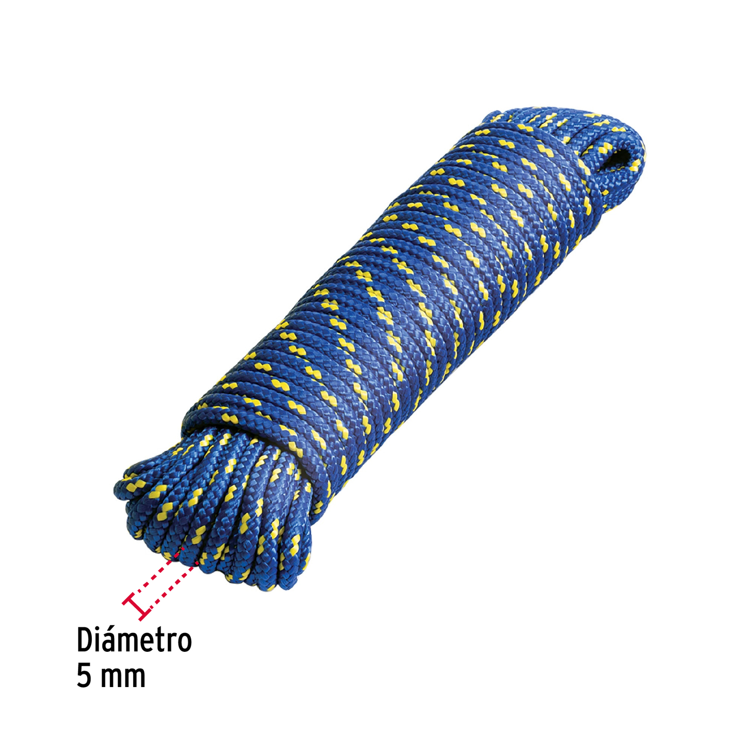 Piola de Polipropileno trenzada, multicolor, 5mm x 15m