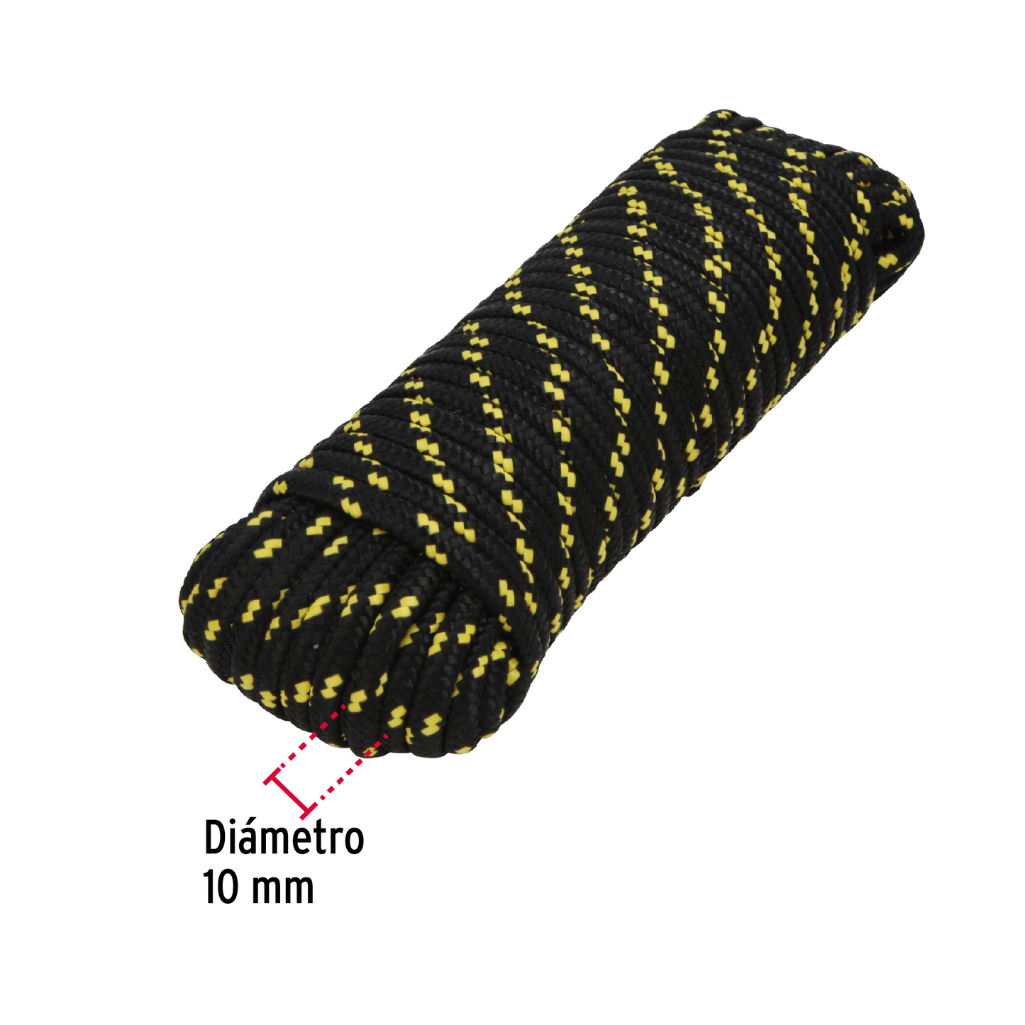 Piola de Polipropileno trenzada, multicolor, 10mm x 30m