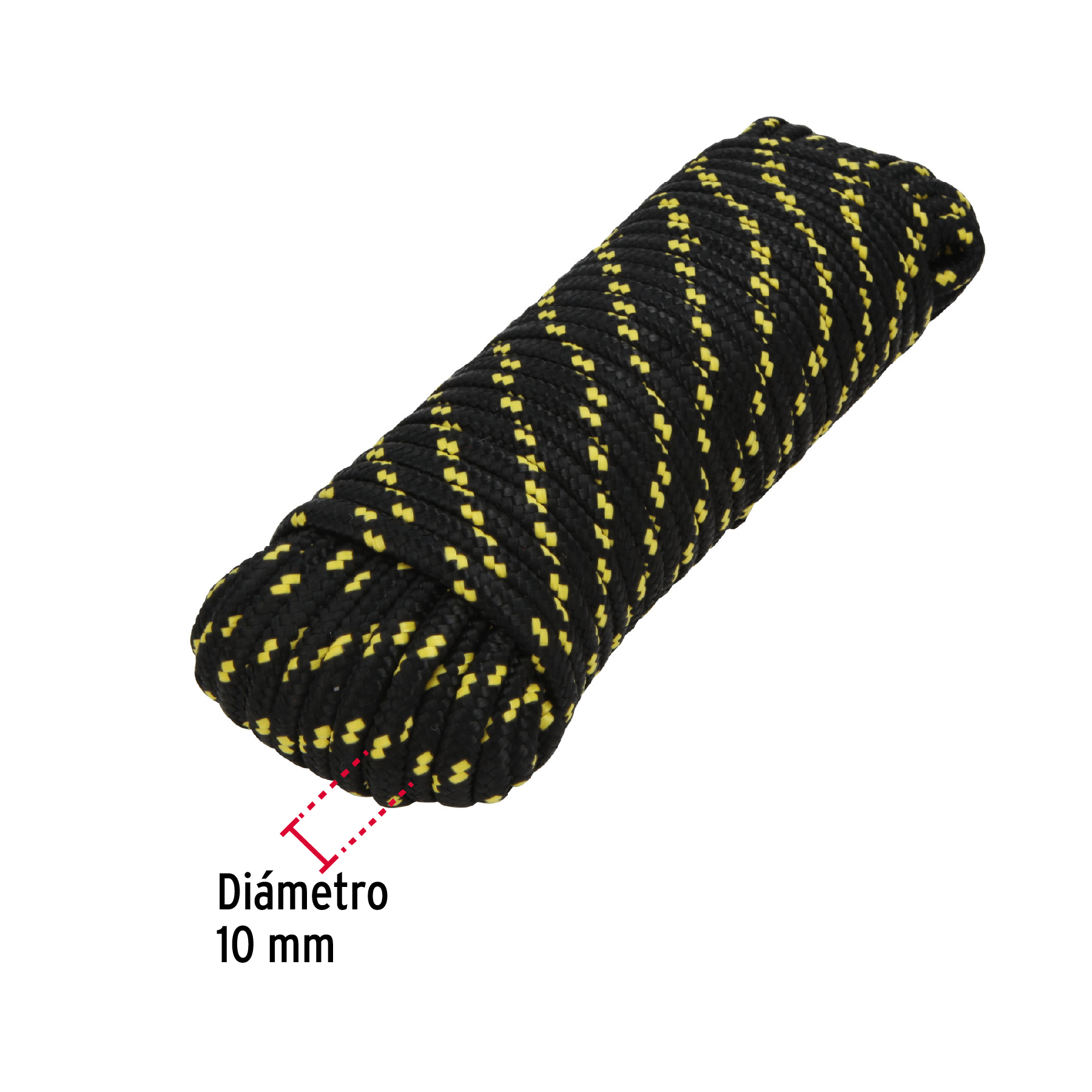 Piola de Polipropileno trenzada, multicolor, 10mm x 30m