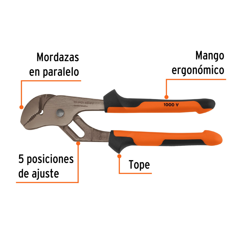 Pinzas de extensión 8' mango Comfort Grip, Truper Expert