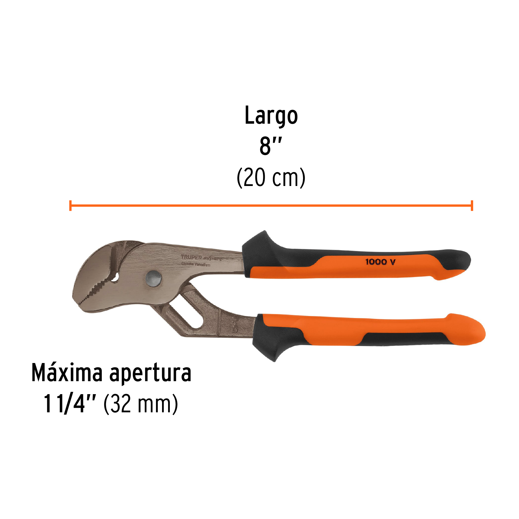 Pinzas de extensión 8' mango Comfort Grip, Truper Expert
