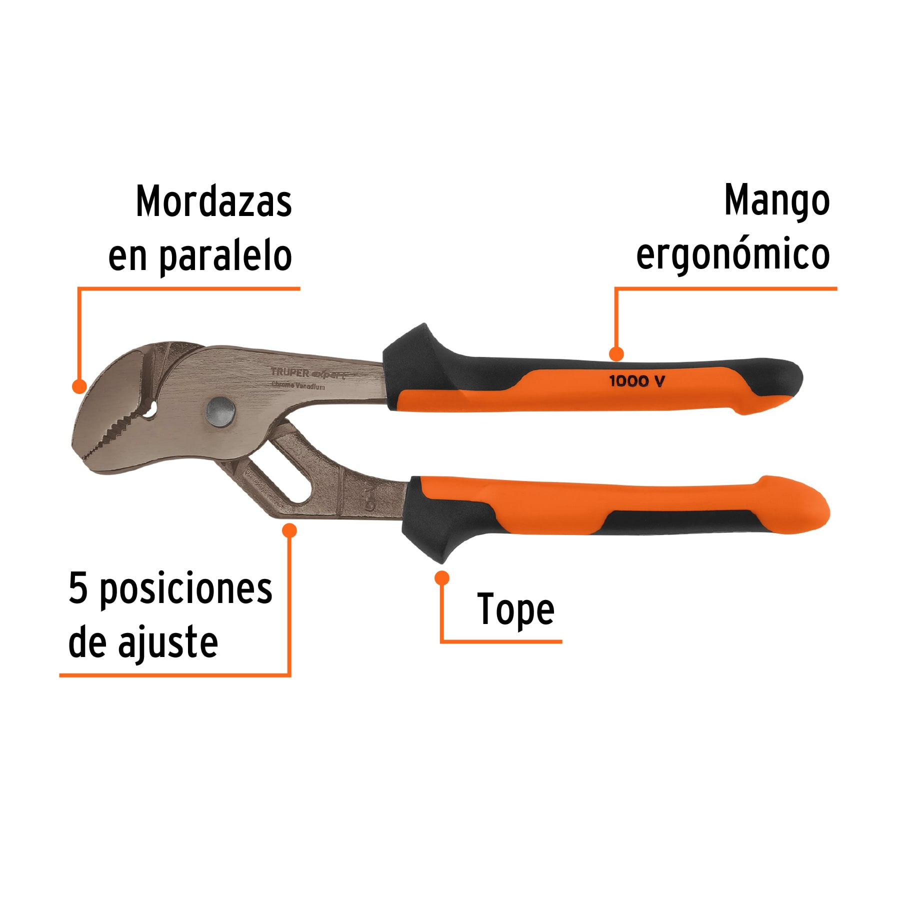 Pinzas de extensión 12' mango Comfort Grip, Truper Expert
