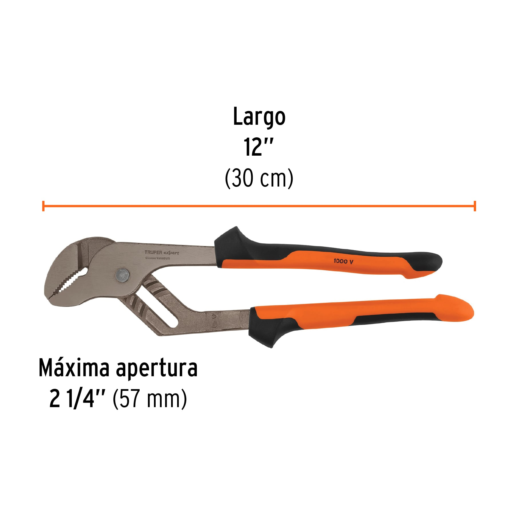 Pinzas de extensión 12' mango Comfort Grip, Truper Expert