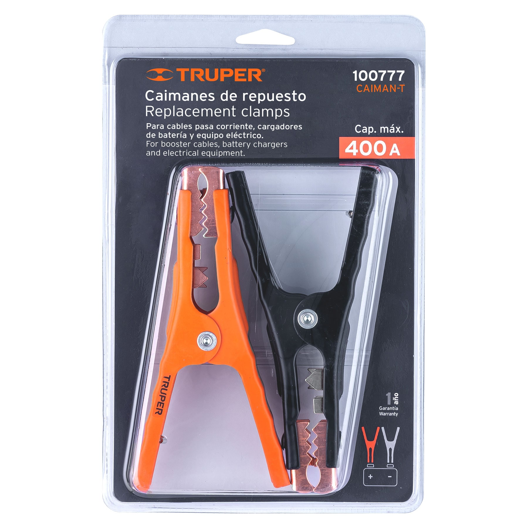 Pinzas caimán para cable pasa corriente, 2 piezas