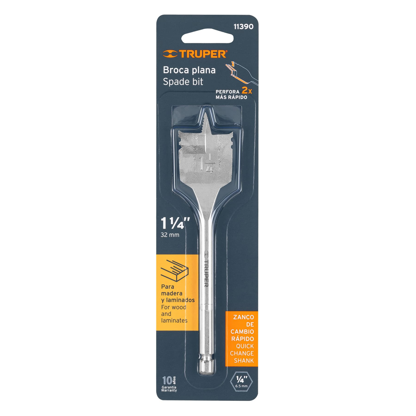 Broca plana de manita, 1-1/4"