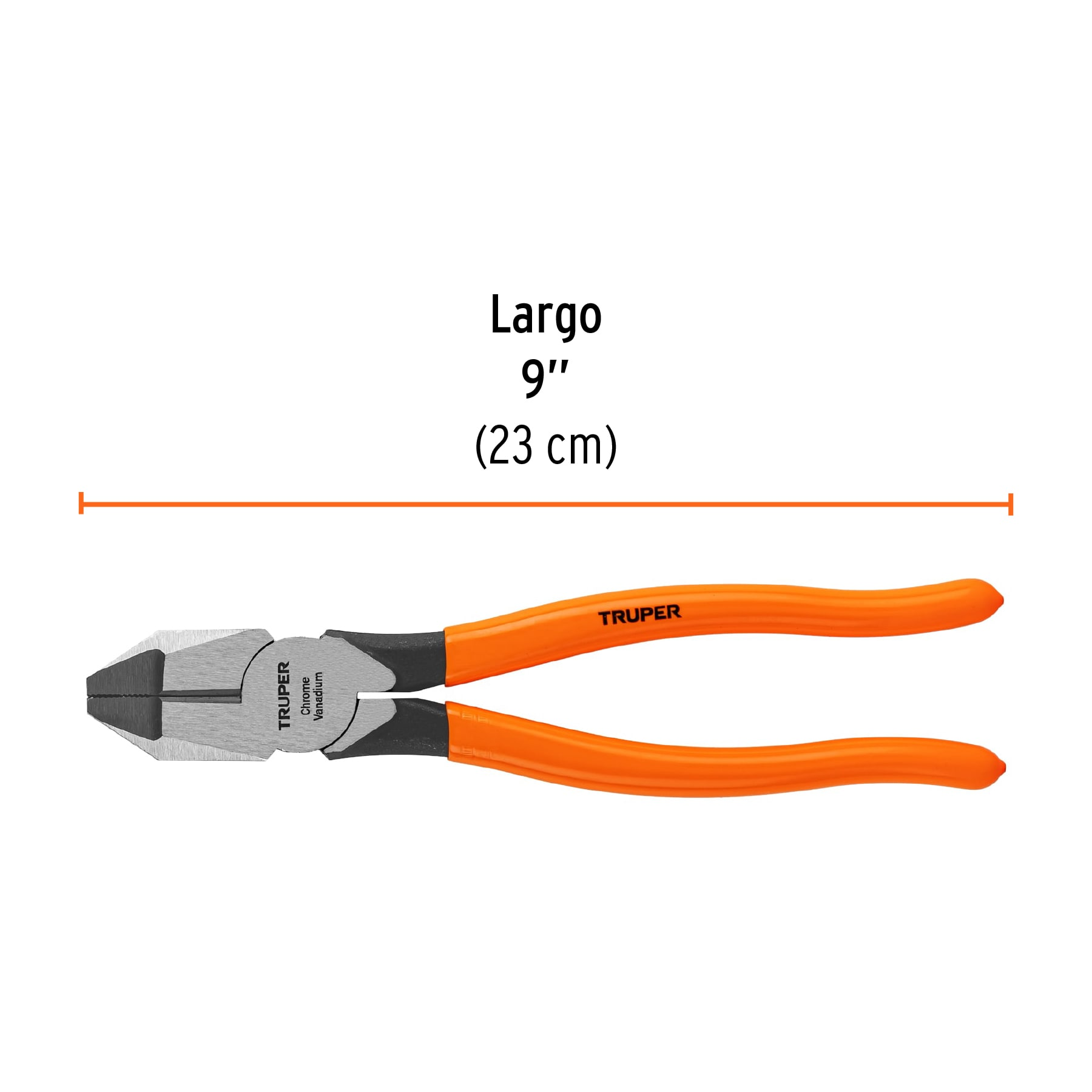 Pinza profesional para electricista 9', mango de PVC