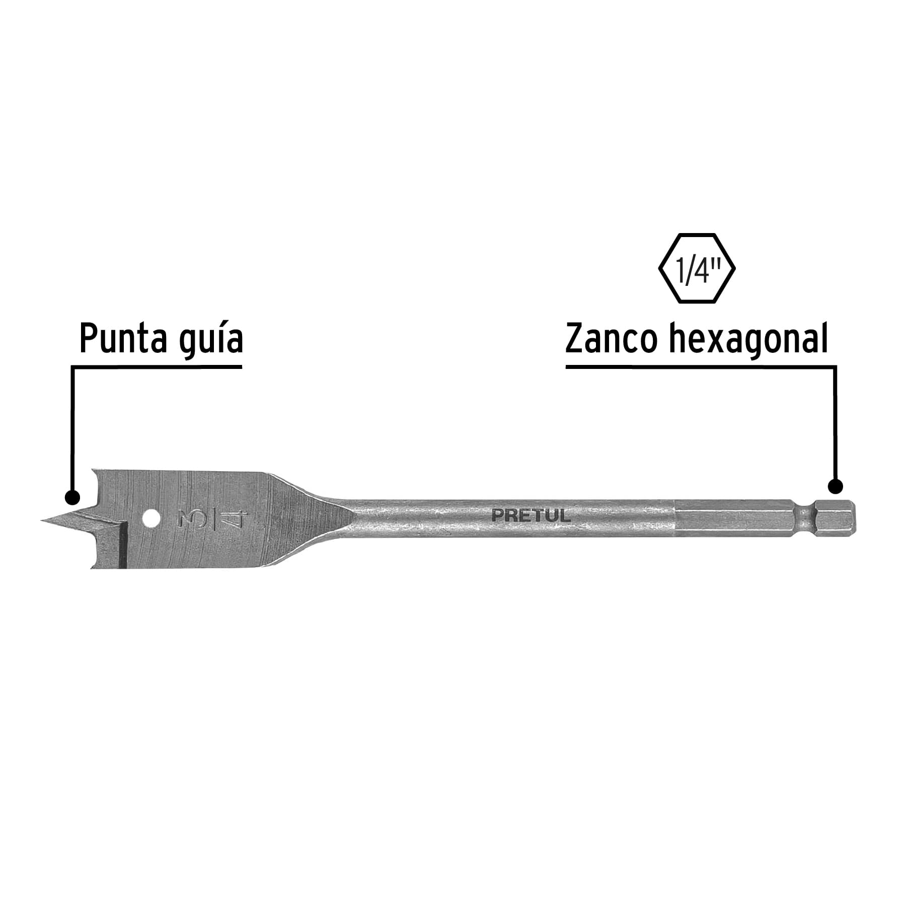 Broca plana de manita, 3/4' ,Pretul