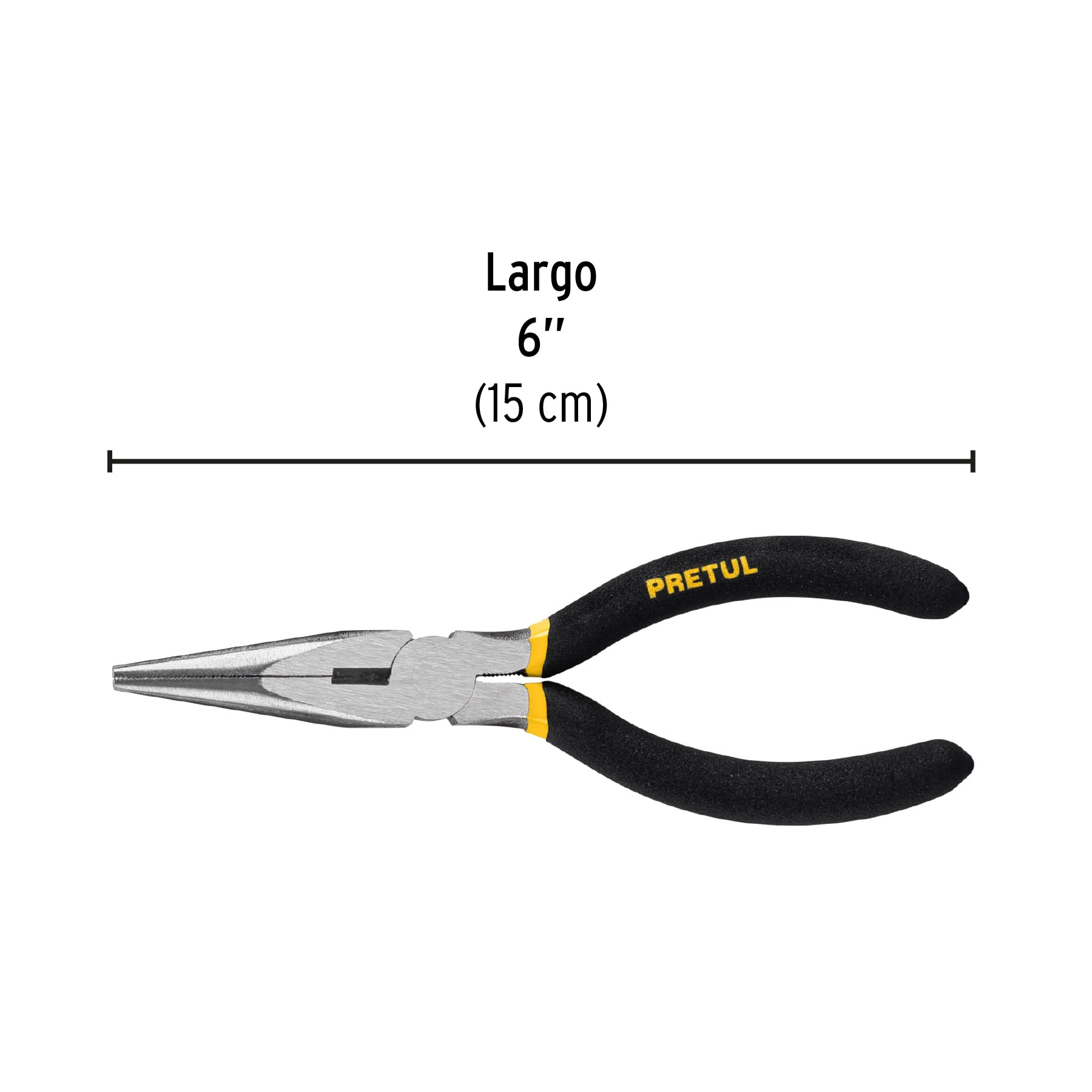 Pinza de punta y corte 6' mango de vinil, a granel, Pretul