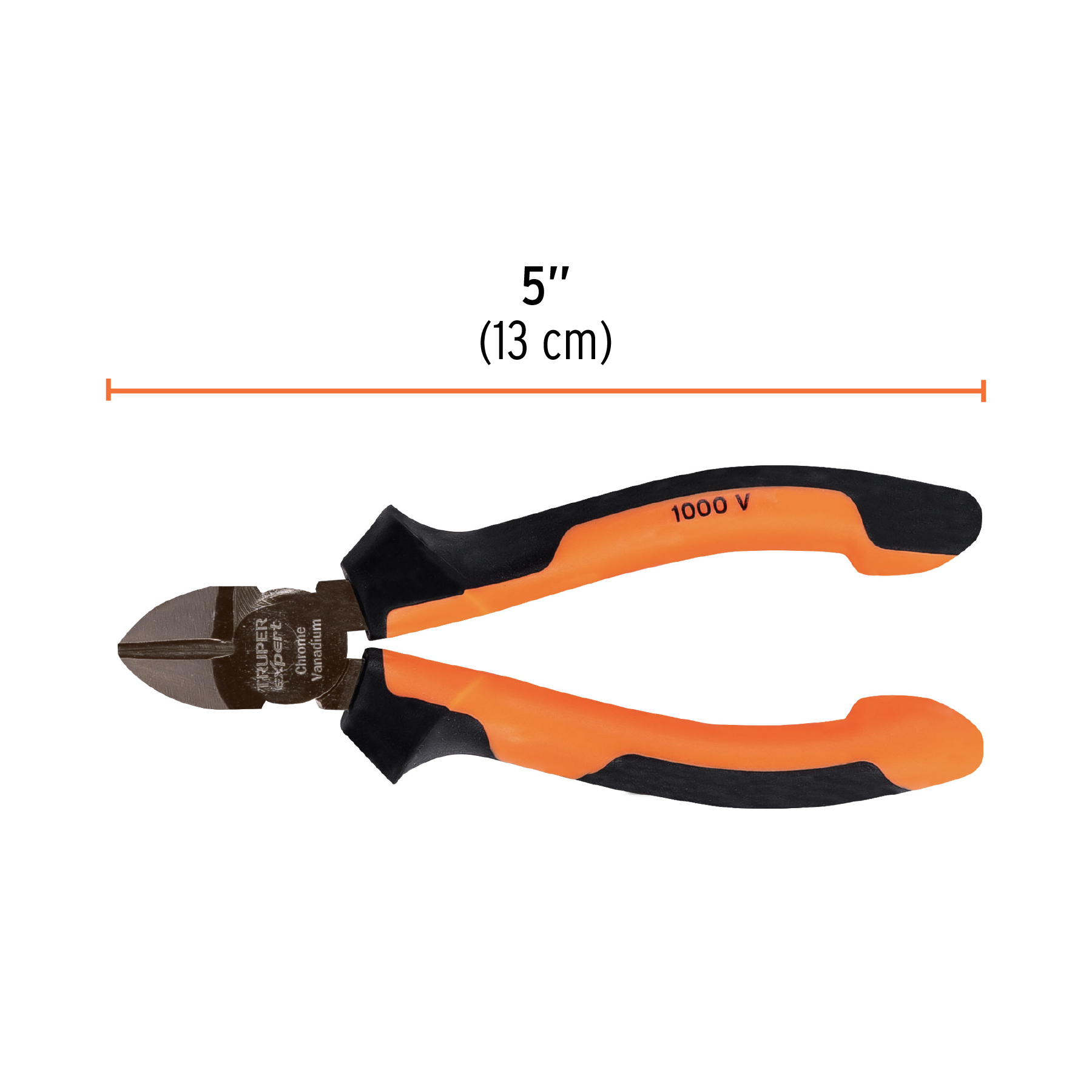 Pinza corte diagonal 5' mango Comfort Grip, Truper Expert