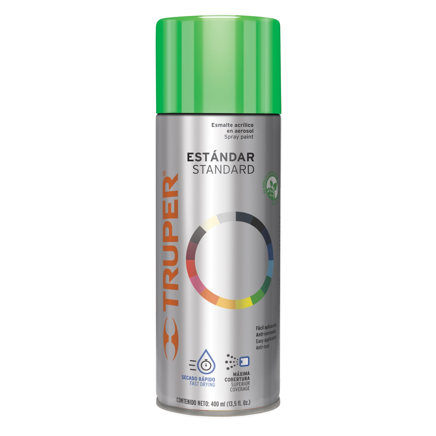 Pintura en aerosol, verde manzana, 400 ml,Truper