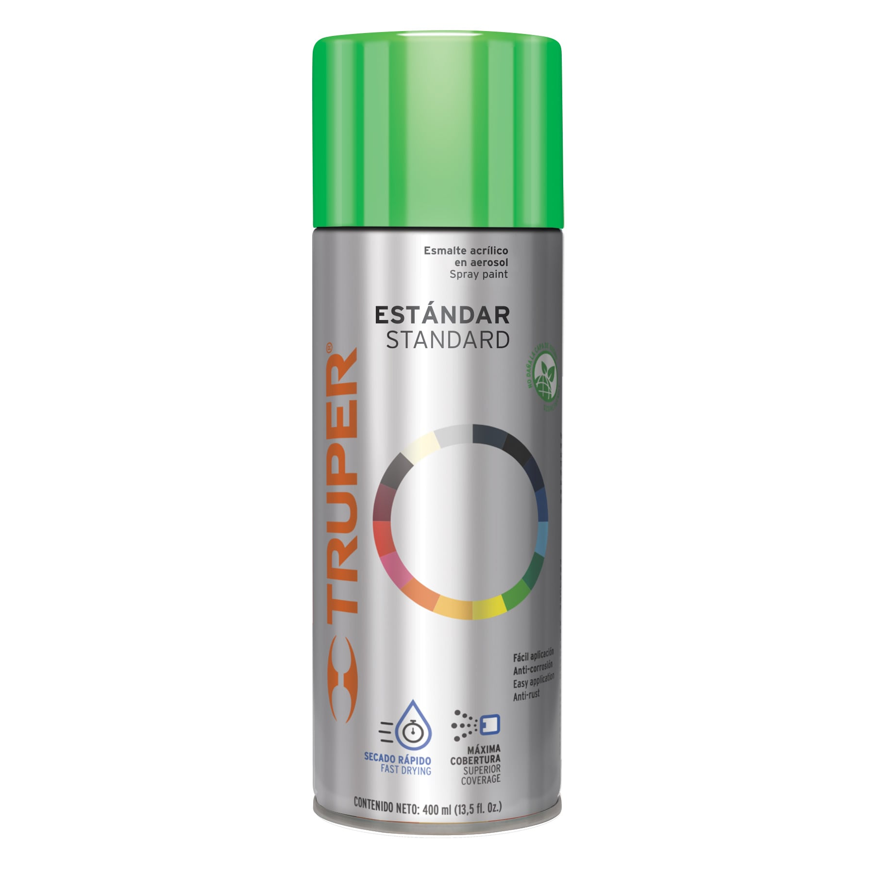 Pintura en aerosol, verde manzana, 400 ml,Truper