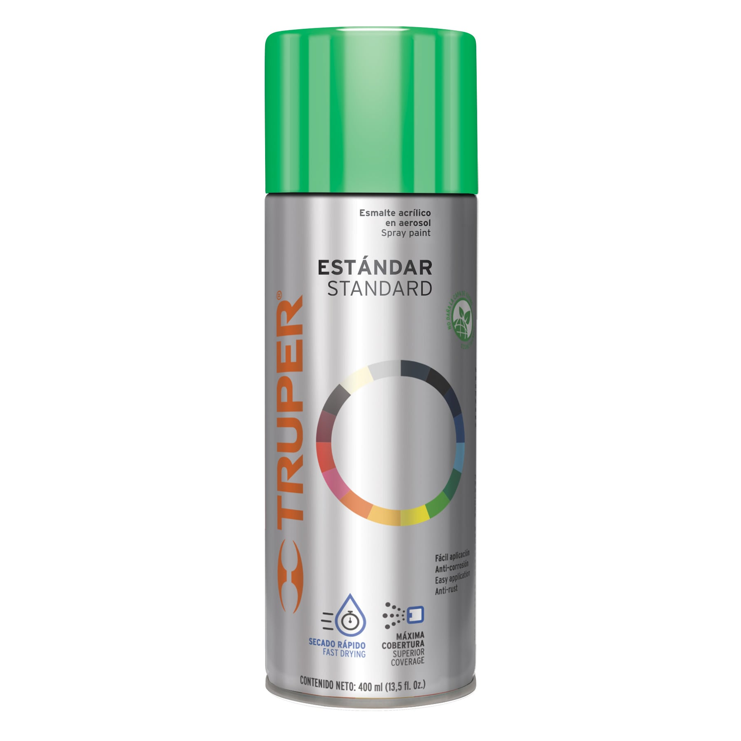 Pintura en aerosol, verde ecológico, 400 ml,Truper
