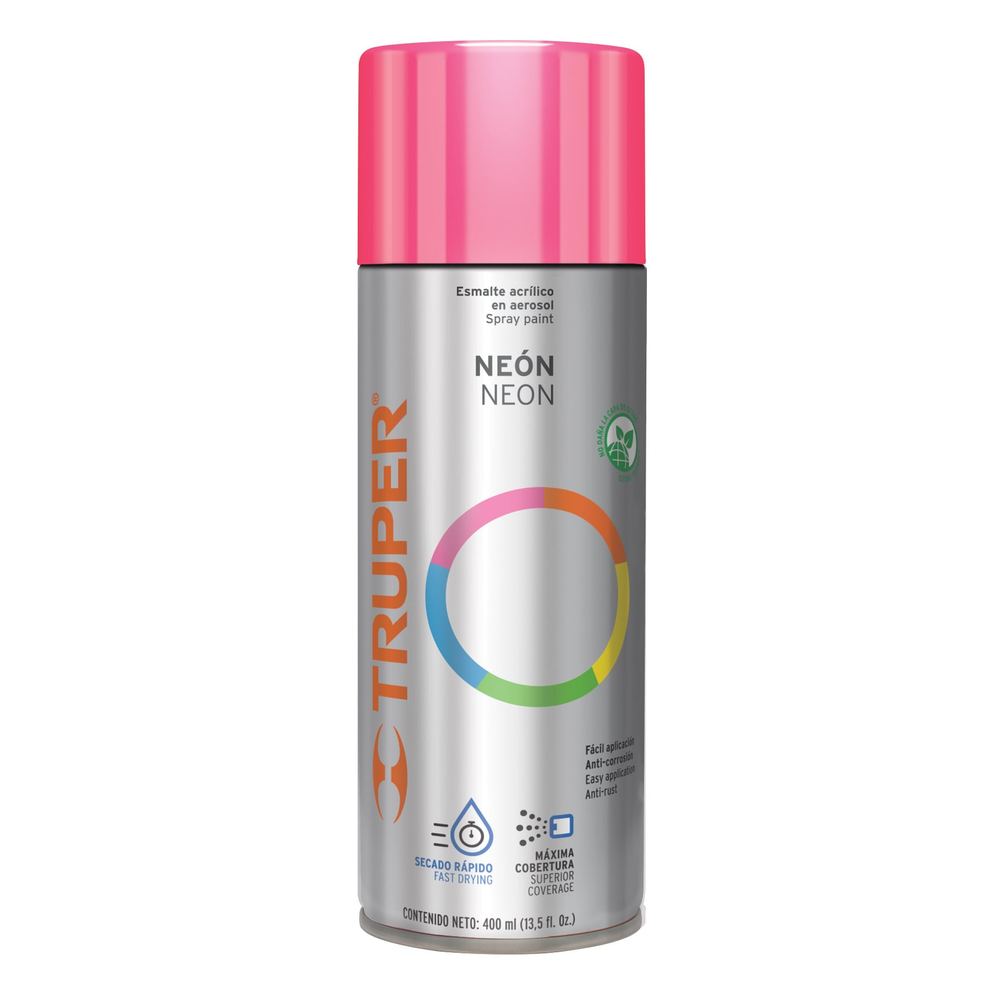 Pintura en aerosol, rosa neón, 400 ml,Truper